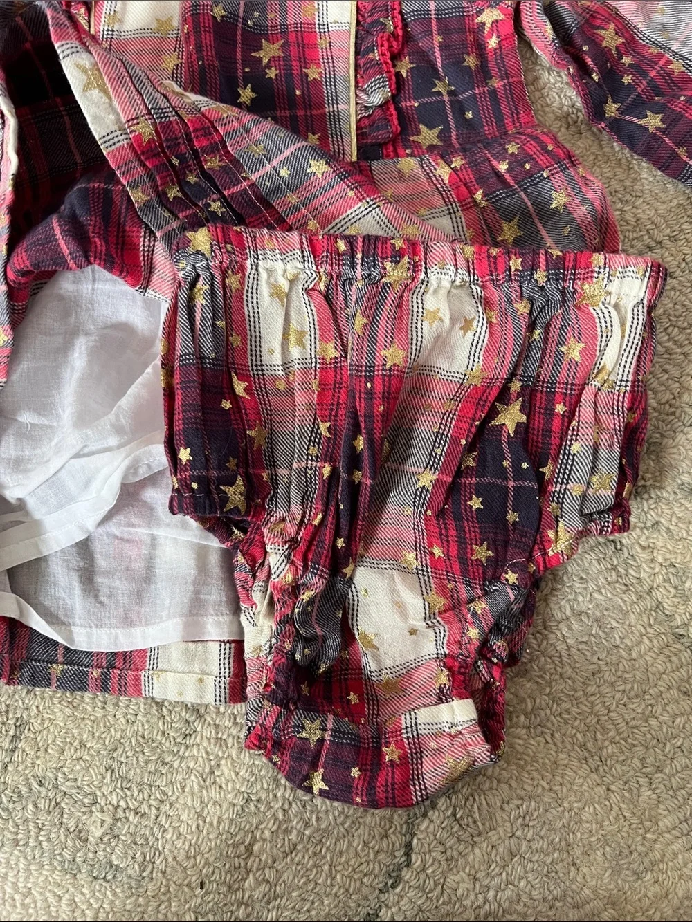 EGG New York Plaid Star-Print Holiday Dress